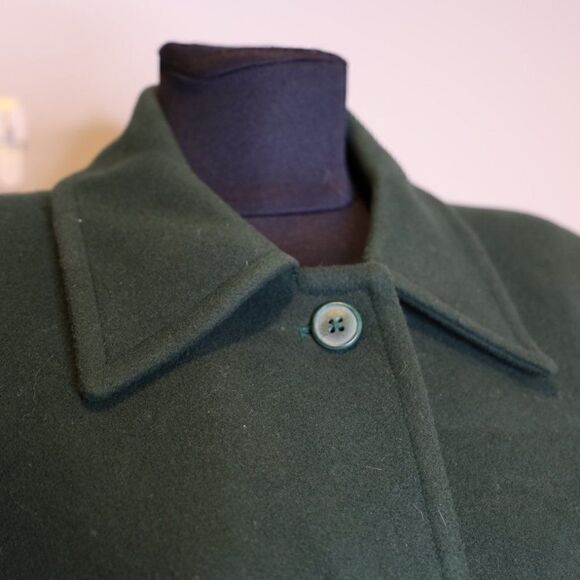 Giorgio Armani Green Wool Cocoon Coat Sz M - Picture 4 of 6